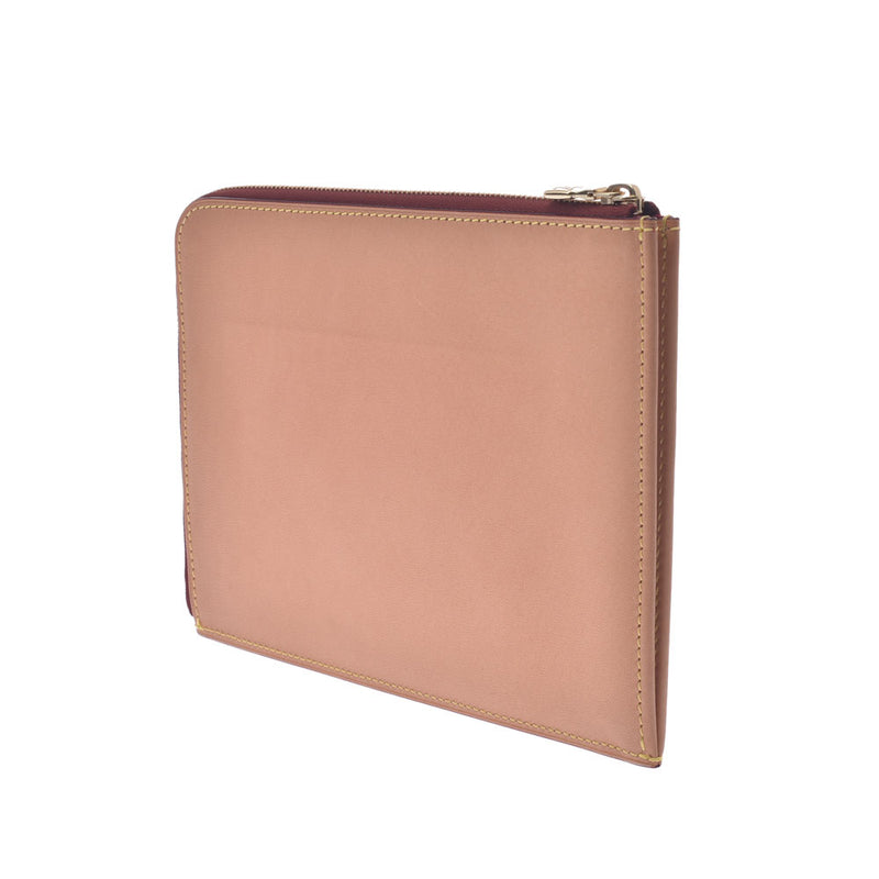 【金融销售】Louis Vuitton Louis Viton Pochette Joule PM米色男女通用Nume皮革离合器袋A-Rank使用Silgrin