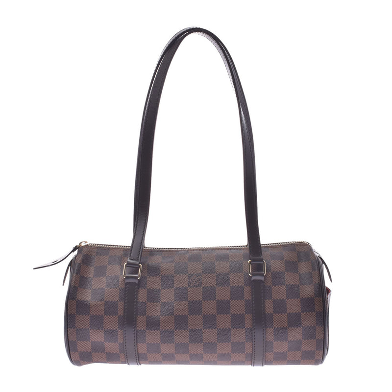 LOUIS VUITTON ルイヴィトン ダミエ パピヨン 現行 ブラウン N41210 レディース ダミエキャンバス ハンドバッグ ABランク 中古 銀蔵