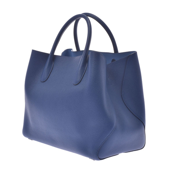 Christian Dior Christian Dior Blue Blue女性的Curf Tote Bag A-Rank使用的水池