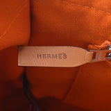 Hermes Hermes Footto MM French Festival Hawaii Limited波尔多/橙色帆布手提袋A级使用水池