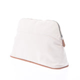 Hermes Hermes Bolid White Unisex Canvas Pouch AB Rank Used Sinkjo