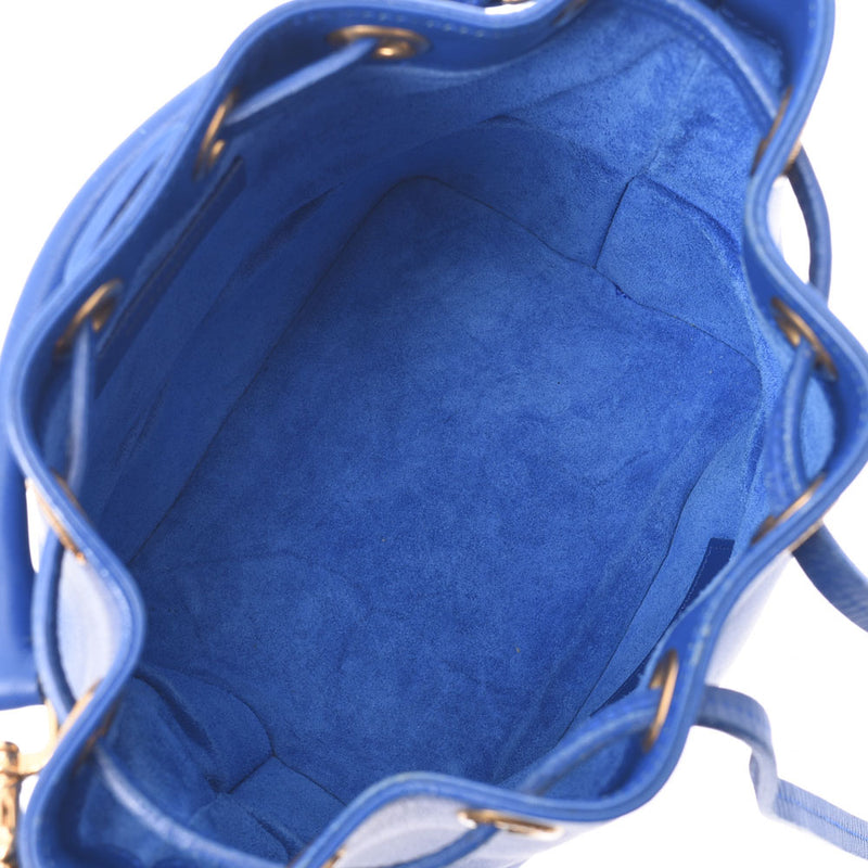Yves Saint Laurent Ivsane Laurent Emanuel 2way Bag Blue Gold Bracket 340240 Women's Curf Shoulder Bag AB Rank Used Silgrin