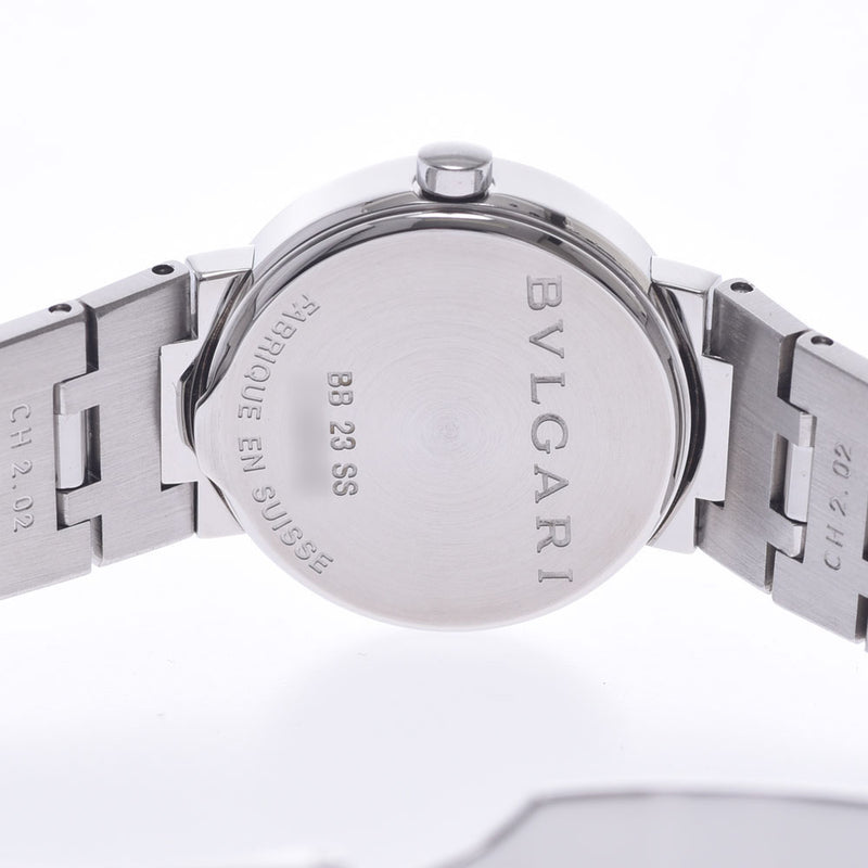 BVLGARI Bvlgari Bvlgari Bvlgari Bvlgari 23 12P diamond BB23SS ladies SS watch quartz black dial a rank second-hand silver