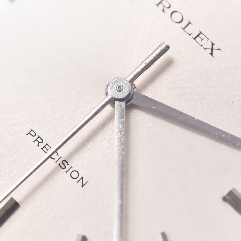 ROLEX ロレックス プレジション アンティーク ボーイズ SS/革 腕時計 手巻き シルバー文字盤 ABランク 中古 銀蔵