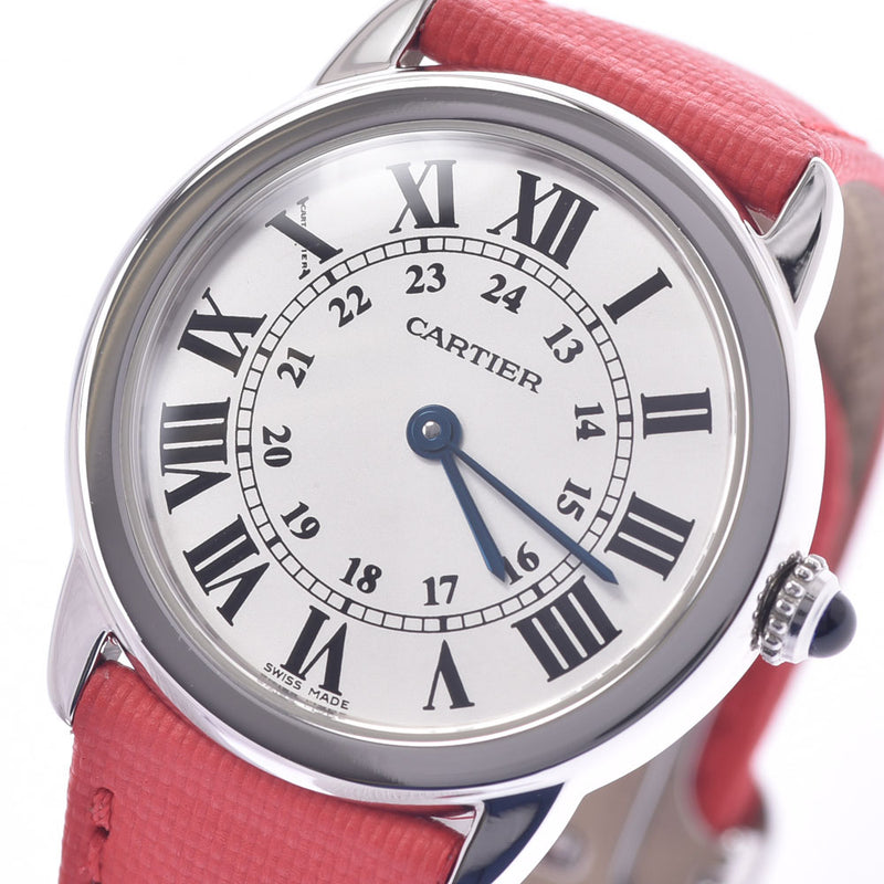 Cartier Cartier Rondosolo de Cartier Ladies SS / Leather Watch Quartz Silver Dealer A-Rank Used Sinkjo