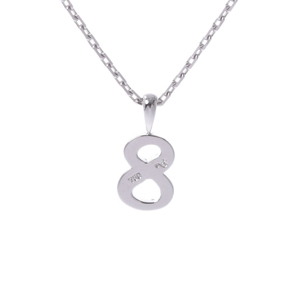 Eyefunny I Fie Nie Number 8 Ladies K18WG Necklace A-Rank Used Sinkjo