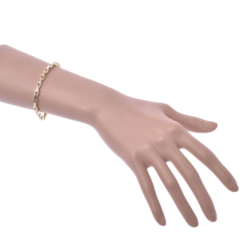 Tiffany＆Co。Tiffany T狭窄的中型女性K18 YG手链A-Rank使用Silgrin