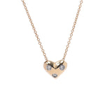 Tiffany＆Co。Tiffany Dots Heart Nikelace女士K18 YG / PT950 /钻石项链A-Rank使用Silgrin
