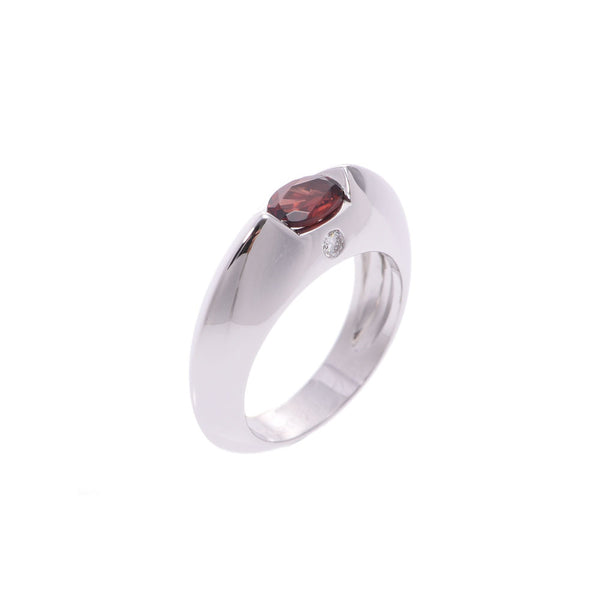 Piaget Piaget Aura Garnet / 1P Diamond # 48 8 Ladies K18WG Ring / Ring A Rank Used Silgrin