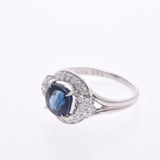 Others 16 Ladies PT1000 Platinum Diamond Royal Blue Side Fire Ring / Ring A Rank Used Silgrin