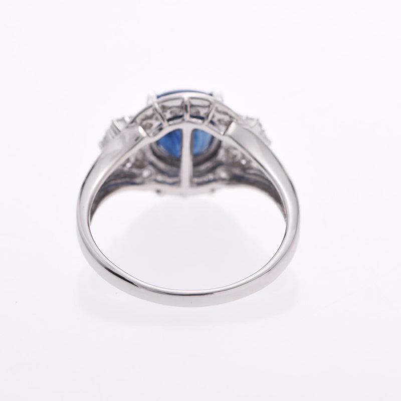 Others 16 Ladies PT1000 Platinum Diamond Royal Blue Side Fire Ring / Ring A Rank Used Silgrin