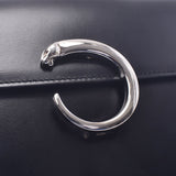 【Financial sales】 Cartier Cartier Panther 2way Bag Black Women's Curf Handbag A-Rank Used Silgrin