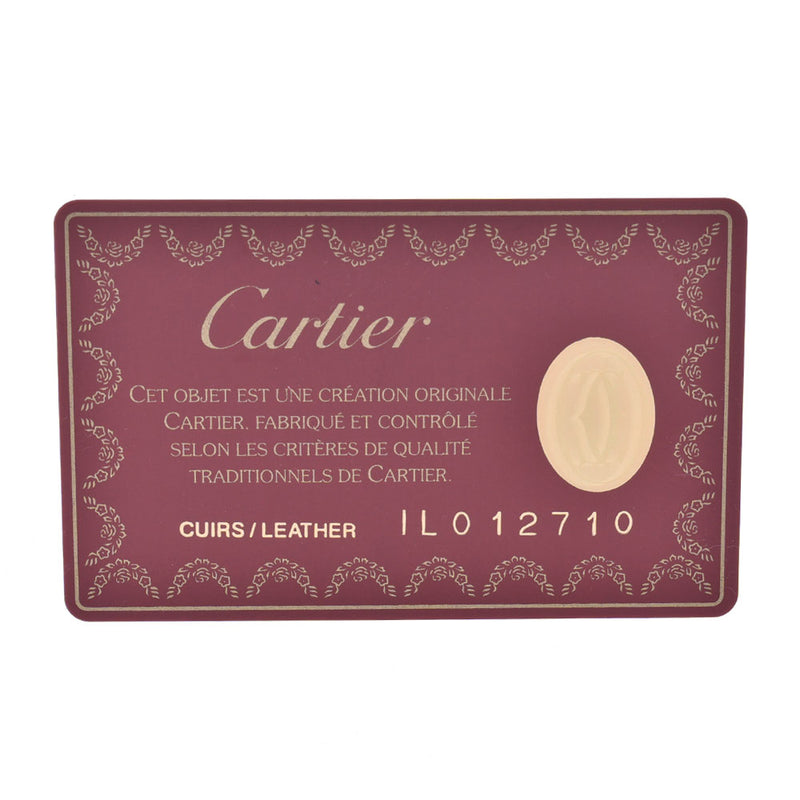 【Financial sales】 Cartier Cartier Panther 2way Bag Black Women's Curf Handbag A-Rank Used Silgrin