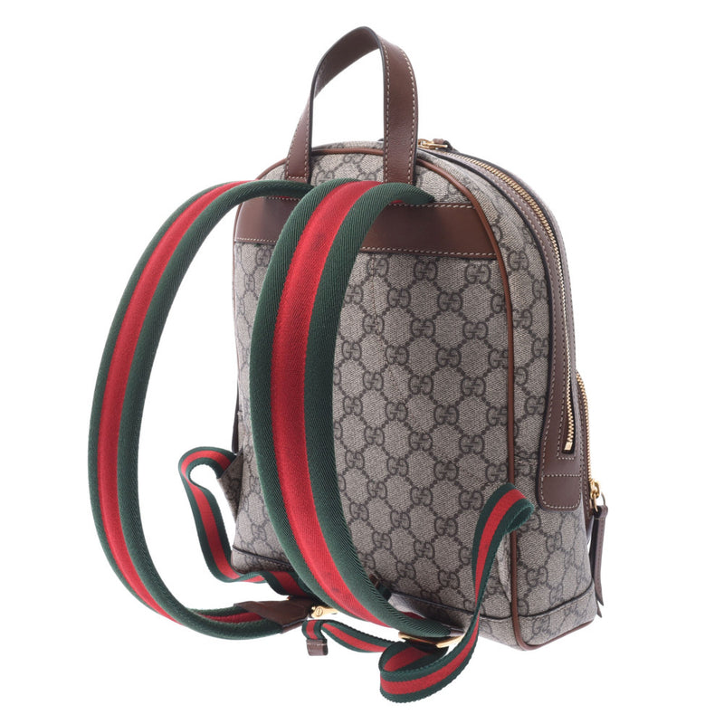 GUCCI Gucci GG Scrim Backpack Butterfly Flower Japan Limited Glacy Tea 427042 Unisex GG Sprim Canvas Leather Rucks Day Pack B Rank Used Sinkjo