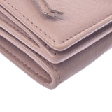 [Financial sales] BALENCIAGA Valencia Classic Mini Wallet Pink Beige Women's Curf Three Folded Wallets Unused Silgrin