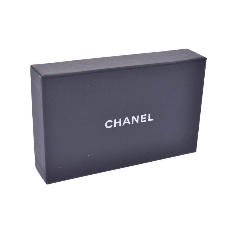 [Financial sales] CHANEL Chanel Small Flap Two-folded wallpaper Dark Blue Men's Curf Wallet New Solder Silver