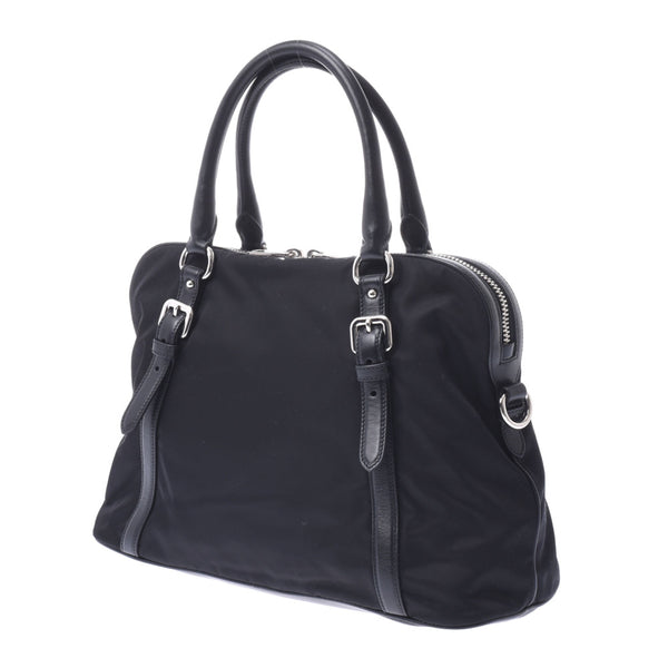 PRADA Prada Handbags Black 1BB912 Unisex Nylon / Leather 2WAY Bag A-Rank Used Sinkjo