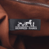 HERMES 爱马仕萨克索 MM 棕色中性帆布手袋 AB 级二手银