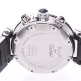 CARTIER Cartier Pasha Seatimer Chrono W31088U2 Men's SS/Rubber Watch Automatic Black Dial AB Rank Used Ginzo