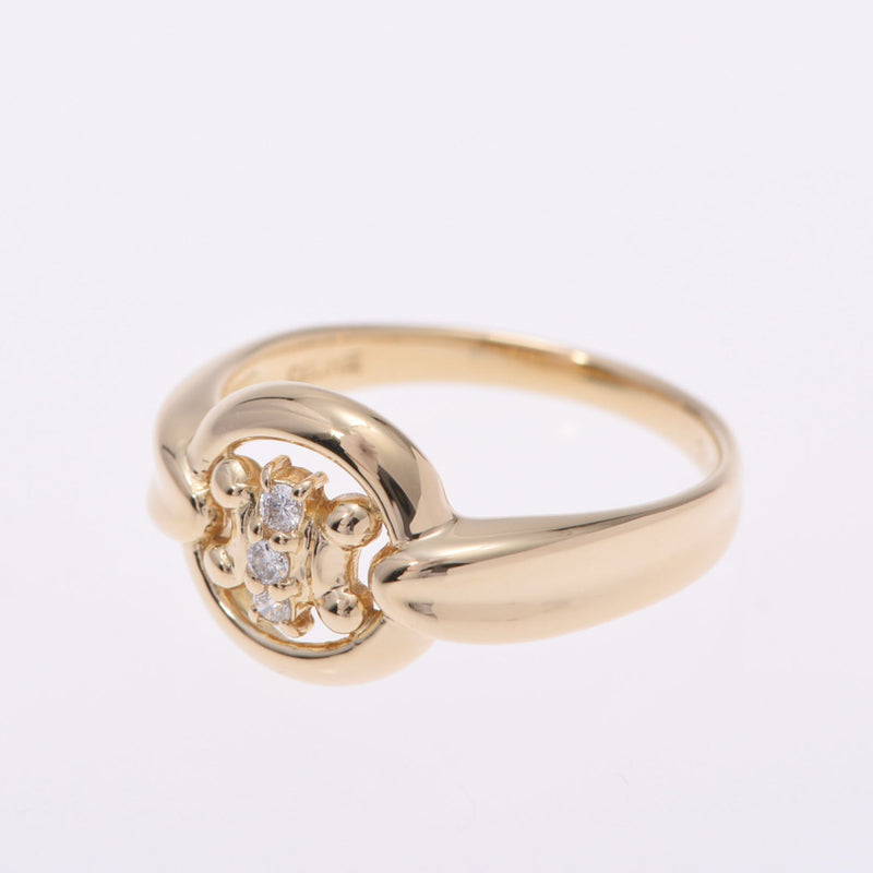 CELINE Celine Diamond 0.06T 12 Ladies K18YG Ring / Ring A Rank Used Silgrin