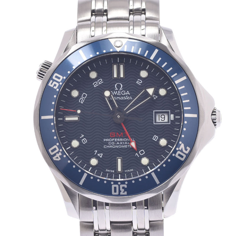 OMEGA Omega Seamaster 300 Corashal GMT 2535.80 Men's SS Watch Automatic Current Navy Dial A Rank Used Sinkjo