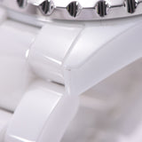 CHANEL Chanel J12 33mm 12P diamond H1628 Boys white ceramic /SS watch quartz white clockface A rank used silver storehouse