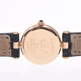 CARTIER Cartier Mini Vendome Antique Ladies YG/Leather Watch Quartz White Dial AB Rank Used Ginzo