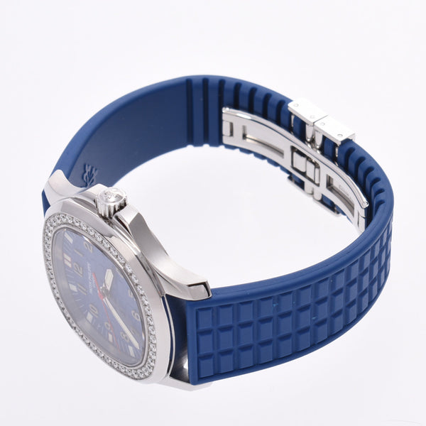 PATEK PHILIPPE Patek Philip Aqua Note Route Bezel Diamond 5067A-014 Women's SS / Rubber Watch Quartz Blue Shape A-Rank Used Silgrin