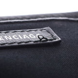 BALENCIAGA バレンシアガ ネイビーカバス ロゴ トートバッグ 黒/白 339933 レディース キャンバス/レザー ハンドバッグ ABランク 中古 銀蔵