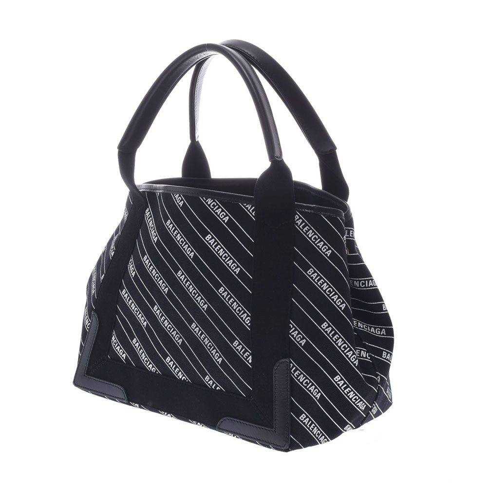 BALENCIAGA バレンシアガ ネイビーカバス ロゴ トートバッグ 黒