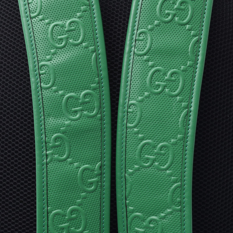 GUCCI グッチ GG バックパック  緑 625770 メンズ エンボスレザー リュック・デイパック 新同 中古 銀蔵