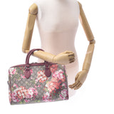 GUCCI Gucci Flower 2way Bag GG Scrim Beige / Purple / Red 409527 Women's PVC / Curf Handbags AB Rank Used Sinkjo