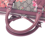 GUCCI Gucci Flower 2way Bag GG Scrim Beige / Purple / Red 409527 Women's PVC / Curf Handbags AB Rank Used Sinkjo