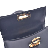 Salvatore Ferragamo Ferragamo Gantini Black Gold Gracket女装卷曲手提包B等级使用Silgrin