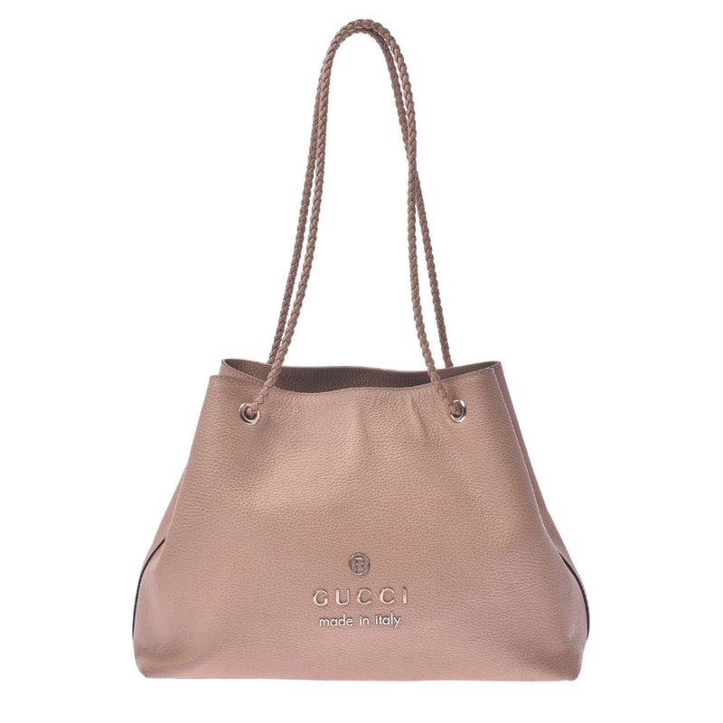 【Financial Results Sale】 GUCCI Gucci Tote Outlet Beige 419689 Ladies Calf Shoulder Bag AB Rank Used Ginzo