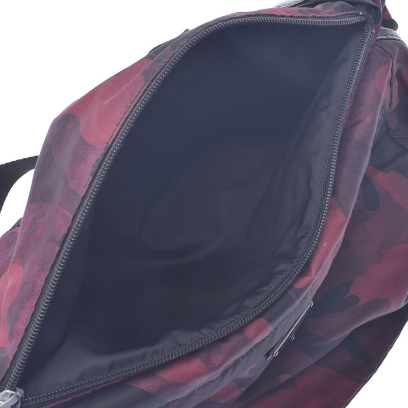 Prada Camouflage Camofra Red / Black Unisex Nylon Shoulder Bag ...