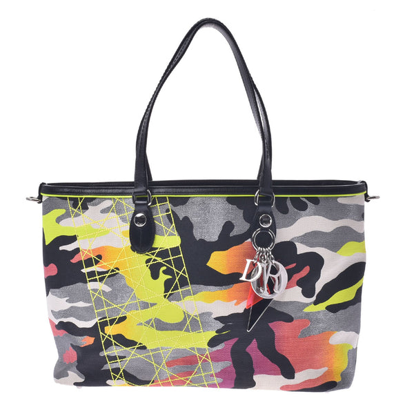 Christian Dior Christian Dior 2way Bag Multicolor Women's Canvas / Leather Tote Bag A Rank Used Sinkjo