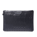 Jimmy Choo Jimmy Choo Star Studded Black Unisex Curf Clutch Bag A-Rank Used Silgrin