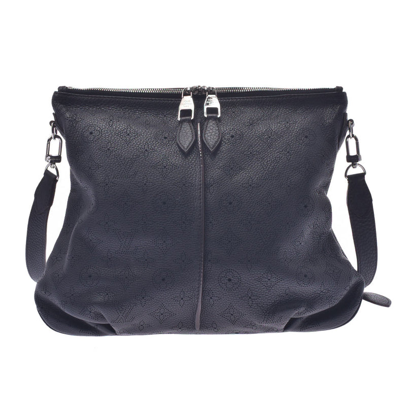 Louis Vuitton Louis Vuitton Monogram Mahina Serene PM Black M94314 Women's Leather Shoulder Bag A Rank Used Silgrin