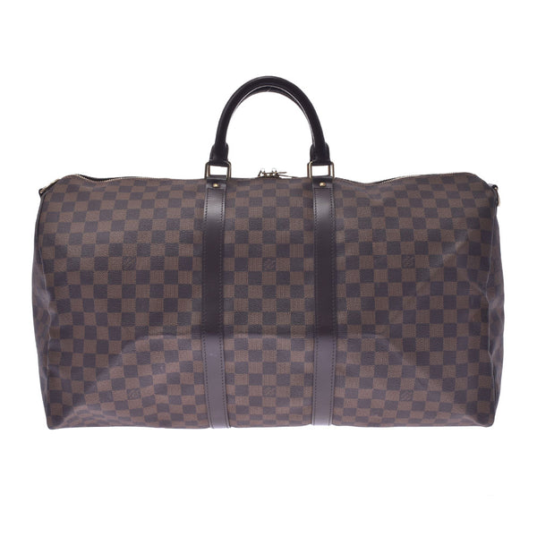 [Financial sales] Louis Vuitton Louis Vuitton Damier Ke Polvand Riere 55 Brown N41414 Unisex Damie Canvas Boston Bag A-Rank Used Silgrin
