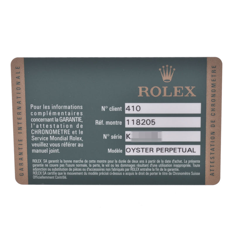 ROLEX ロレックス デイデイト 10Pダイヤ 118205Ａ メンズ PG 腕時計 自動巻き ピンク文字盤 Aランク 中古 銀蔵