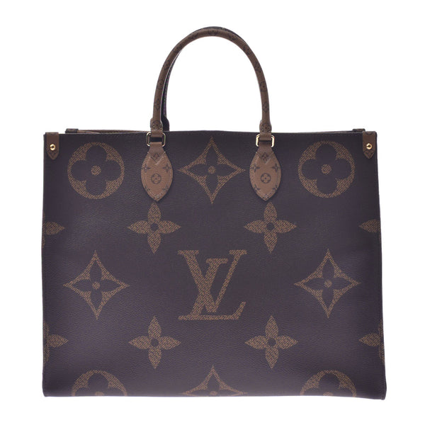 Louis Vuitton Louis Vuitton巨人Monogram在Zago GM Reverse Brown M45320男女皆宜的Monogram反向帆布2way包未使用的Silgrin