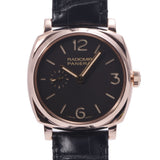 Officine Panerai Officene Panerai Radio Meal PAM00513 Men's PG / Leather Watch Hand-rolled Brown Shade A-Rank Used Sinkjo
