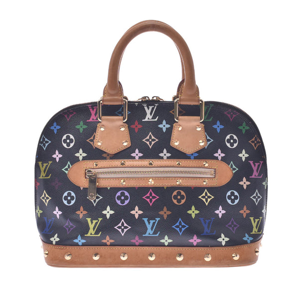 LOUIS VUITTON Louis Vuitton Multi-color Alma Black M92646 Ladies Monogram Multi-Color Handbag B Rank Used gonzo