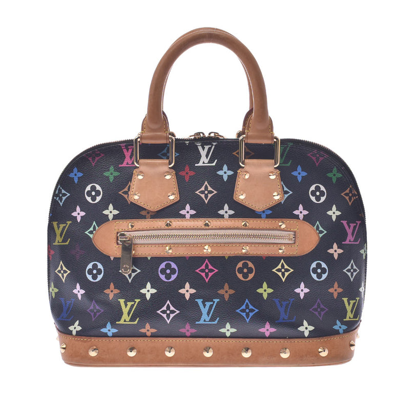 LOUIS VUITTON Louis Vuitton Multi-color Alma Black M92646 Ladies Monogram Multi-Color Handbag B Rank Used gonzo