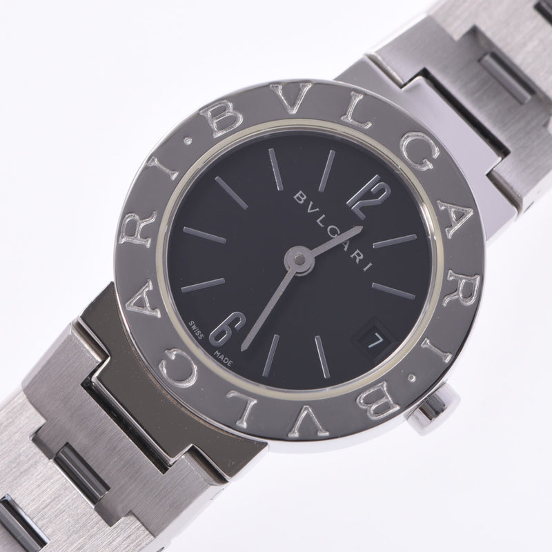 BVLGARI Bvlgari Bvlgari Bvlgari Bvlgari 23 BB23SS ladies SS watch Quartz Black Dial A Rank used silver stock