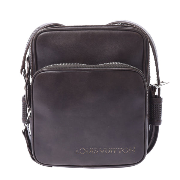 LOUIS VUITTON ルイヴィトン キュイールベキア トロターMM ブラウン シルバー金具 M95320 メンズ キュイールベキア  ショルダーバッグ Bランク 中古 銀蔵