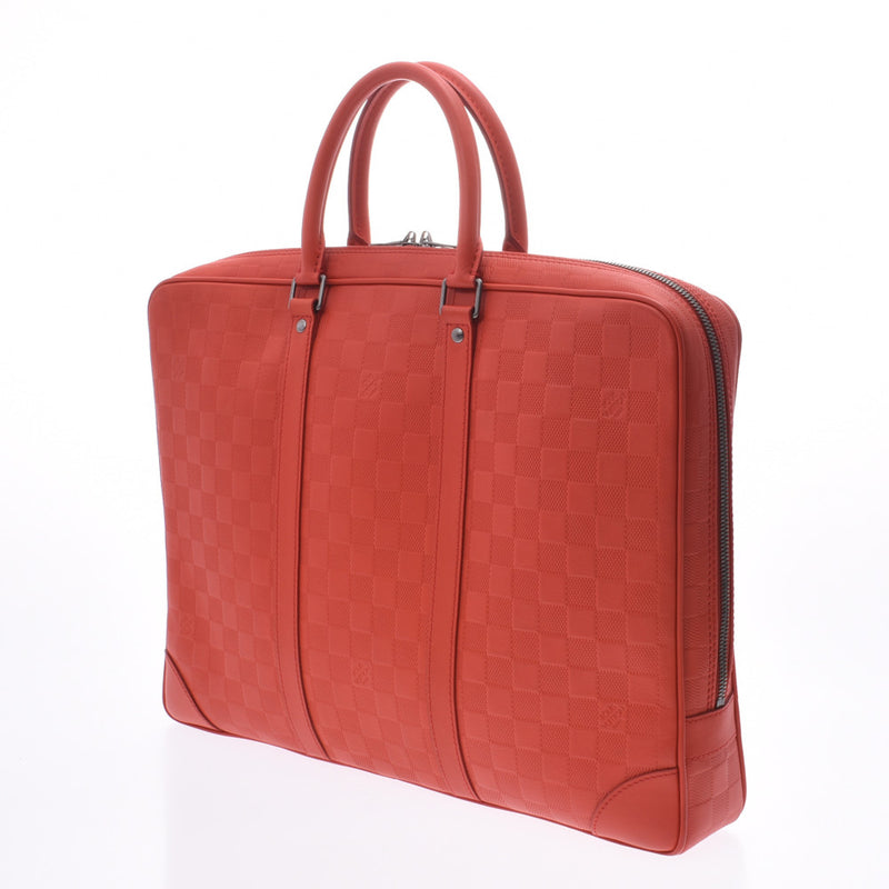 Louis Vuitton Louis Vuitton Damier Amphini Voardy Fusion N41143 Men's Leather Business Bag AB Rank Used Silgrin