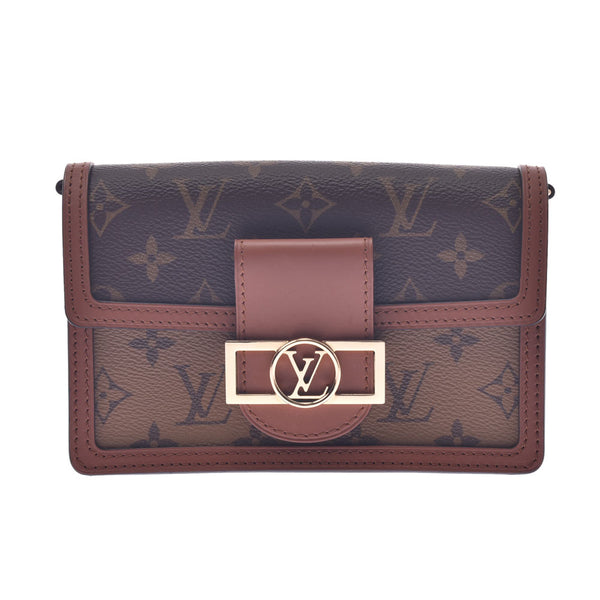 LOUIS VUITTON ルイヴィトン モノグラム リバース ドーフィーヌ キャメル系/ブラウン M68746 レディース モノグラムリバースキャンバス 2WAYバッグ 新同 中古 銀蔵