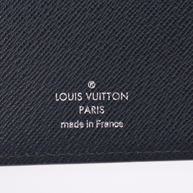 [Financial sales] Louis Vuitton Louis Vuitton Epiportfoille Braze Blue Marine M61816 Men's Epireser Long Wallet B Rank Used Silgrin